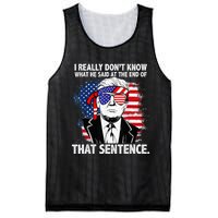 I Really Don’T Know What He Said At The End Of That Sentence Mesh Reversible Basketball Jersey Tank