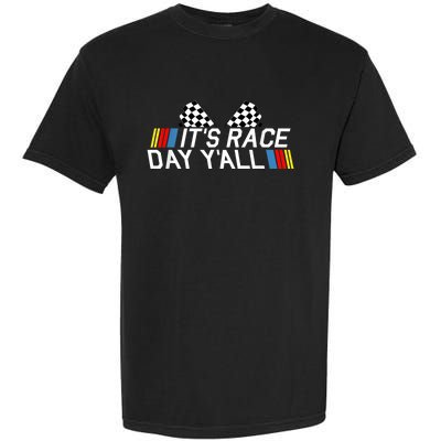 It's Race Day Yall Funny Racing Drag Car Truck Track Wo's Garment-Dyed Heavyweight T-Shirt