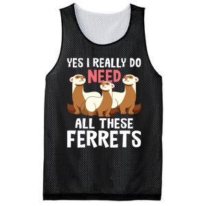 I Really Do Need These Ferrets Ferret Lover Mesh Reversible Basketball Jersey Tank