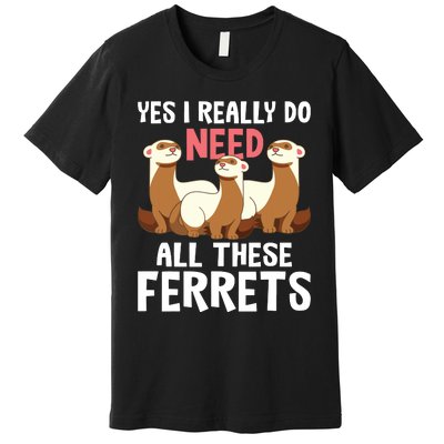 I Really Do Need These Ferrets Ferret Lover Premium T-Shirt