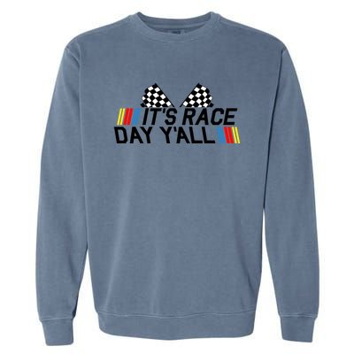 It's Race Day Yall Funny Racing Drag Car Truck Track Wo's Garment-Dyed Sweatshirt