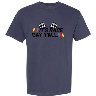 It's Race Day Yall Funny Racing Drag Car Truck Track Wo's Garment-Dyed Heavyweight T-Shirt