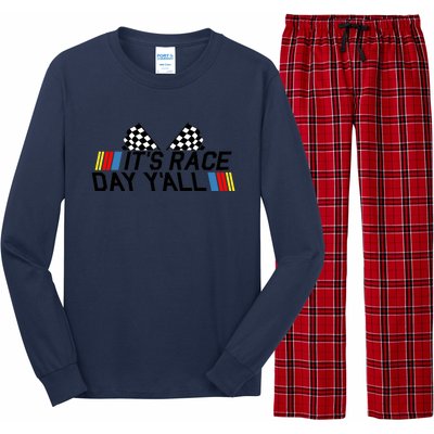 It's Race Day Yall Funny Racing Drag Car Truck Track Wo's Long Sleeve Pajama Set