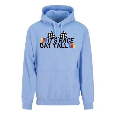 It's Race Day Yall Funny Racing Drag Car Truck Track Wo's Unisex Surf Hoodie