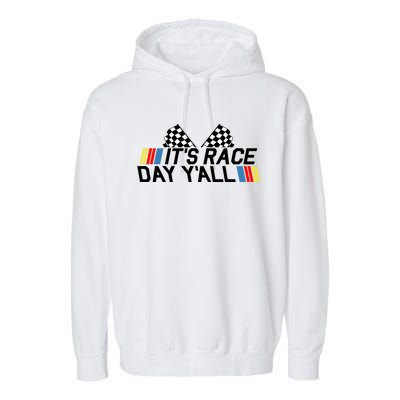 It's Race Day Yall Funny Racing Drag Car Truck Track Wo's Garment-Dyed Fleece Hoodie