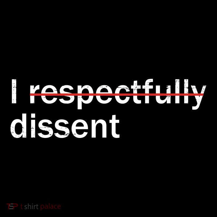 I Respectfully Dissent Drawstring Bag