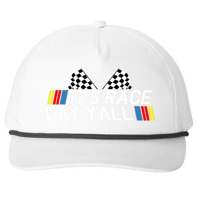 It's Race Day Yall Funny Racing Drag Car Truck Track Wo's Snapback Five-Panel Rope Hat