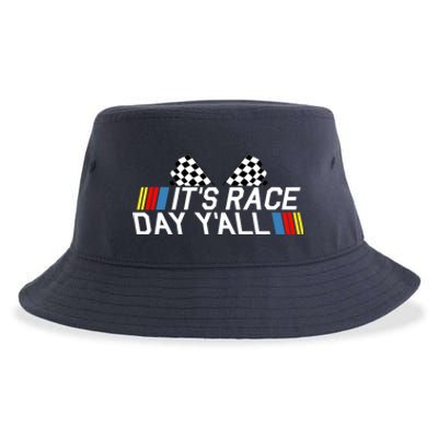 It's Race Day Yall Funny Racing Drag Car Truck Track Wo's Sustainable Bucket Hat