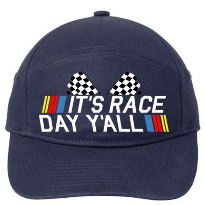 It's Race Day Yall Funny Racing Drag Car Truck Track Wo's 7-Panel Snapback Hat