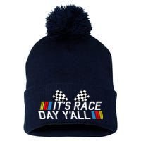 It's Race Day Yall Funny Racing Drag Car Truck Track Wo's Pom Pom 12in Knit Beanie