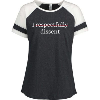 I Respectfully Dissent Enza Ladies Jersey Colorblock Tee