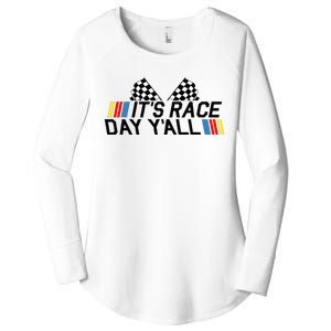 Its Race Day Yall Funny Racing Drag Car Truck Track Womens Women's Perfect Tri Tunic Long Sleeve Shirt