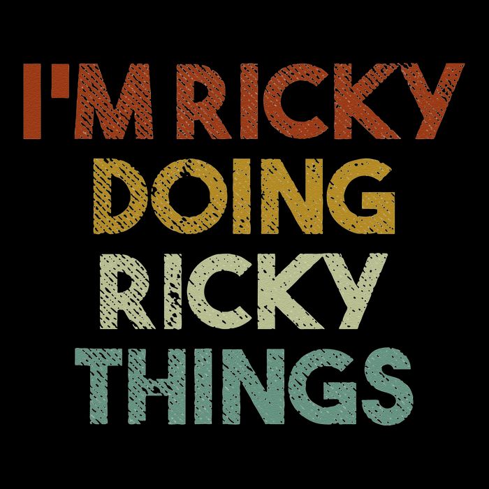 I'm Ricky Doing Ricky Things Funny First Name Ricky Women's V-Neck T-Shirt