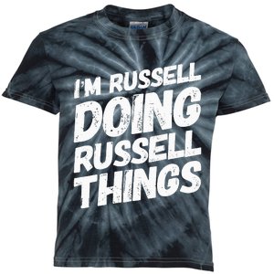 I'M RUSSELL DOING RUSSELL THINGS Personalized Name Gifts Kids Tie-Dye T-Shirt