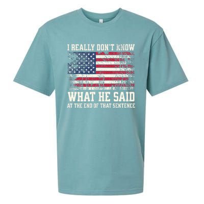 I Really Don’T Know What He Said At The End Of That Sentence Sueded Cloud Jersey T-Shirt