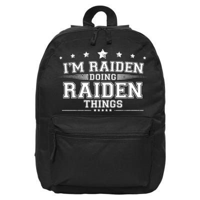 Im Raiden Doing Raiden Things 16 in Basic Backpack