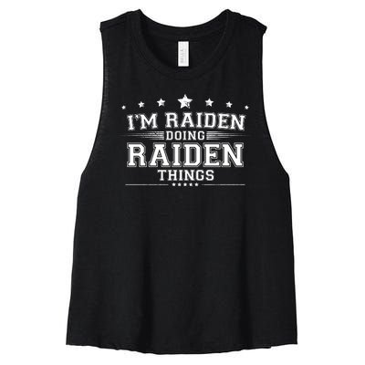 Im Raiden Doing Raiden Things Women's Racerback Cropped Tank