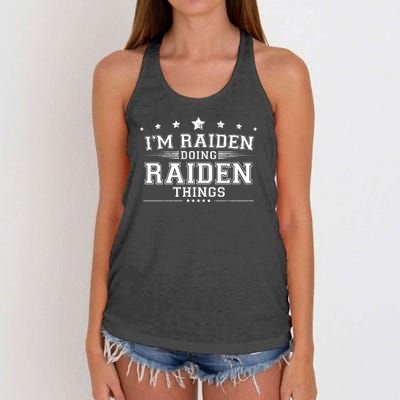 Im Raiden Doing Raiden Things Women's Knotted Racerback Tank