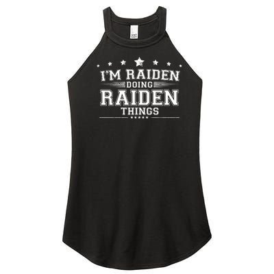 Im Raiden Doing Raiden Things Women's Perfect Tri Rocker Tank