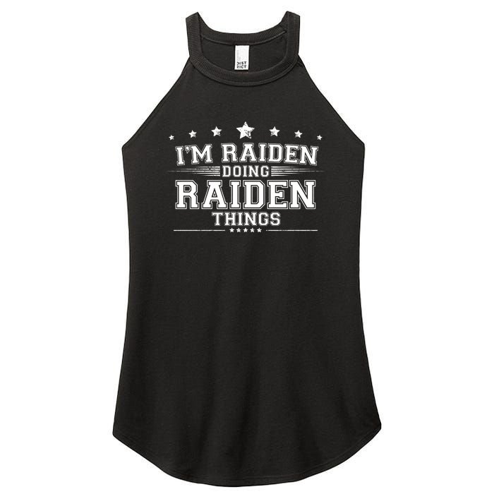 Im Raiden Doing Raiden Things Women's Perfect Tri Rocker Tank