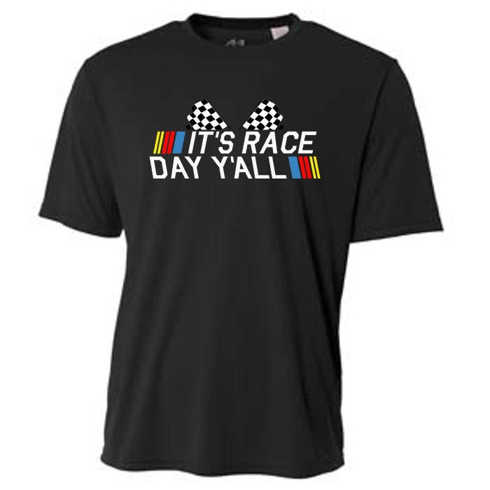 Its Race Day Yall Funny Racing Drag Car Truck Track Womens Cooling Performance Crew T-Shirt