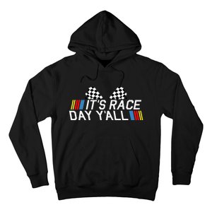 Its Race Day Yall Funny Racing Drag Car Truck Track Womens Hoodie