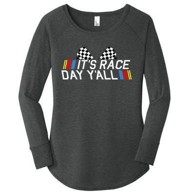 Its Race Day Yall Funny Racing Drag Car Truck Track Womens Women's Perfect Tri Tunic Long Sleeve Shirt