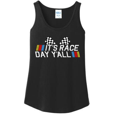 Its Race Day Yall Funny Racing Drag Car Truck Track Womens Ladies Essential Tank