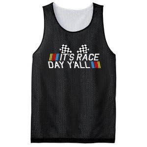 Its Race Day Yall Funny Racing Drag Car Truck Track Womens Mesh Reversible Basketball Jersey Tank