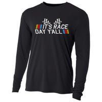 Its Race Day Yall Funny Racing Drag Car Truck Track Womens Cooling Performance Long Sleeve Crew