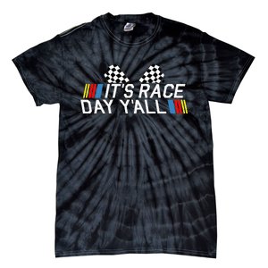 Its Race Day Yall Funny Racing Drag Car Truck Track Womens Tie-Dye T-Shirt