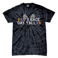 Its Race Day Yall Funny Racing Drag Car Truck Track Womens Tie-Dye T-Shirt