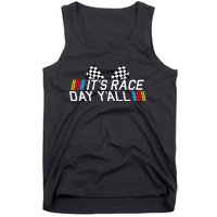 Its Race Day Yall Funny Racing Drag Car Truck Track Womens Tank Top