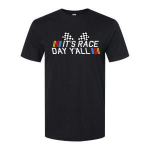 Its Race Day Yall Funny Racing Drag Car Truck Track Womens Softstyle CVC T-Shirt