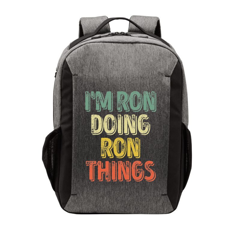 IM Ron Doing Ron Things Funny Personalized First Name Vector Backpack