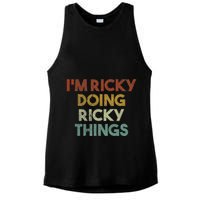 IM Ricky Doing Ricky Things Funny First Name Ricky Ladies PosiCharge Tri-Blend Wicking Tank