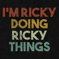 IM Ricky Doing Ricky Things Funny First Name Ricky Ladies PosiCharge Tri-Blend Wicking Tank