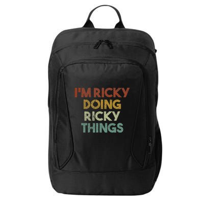 IM Ricky Doing Ricky Things Funny First Name Ricky City Backpack