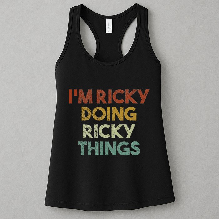 IM Ricky Doing Ricky Things Funny First Name Ricky Womens Tank Top