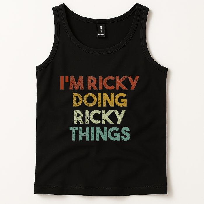 IM Ricky Doing Ricky Things Funny First Name Ricky Tank Top