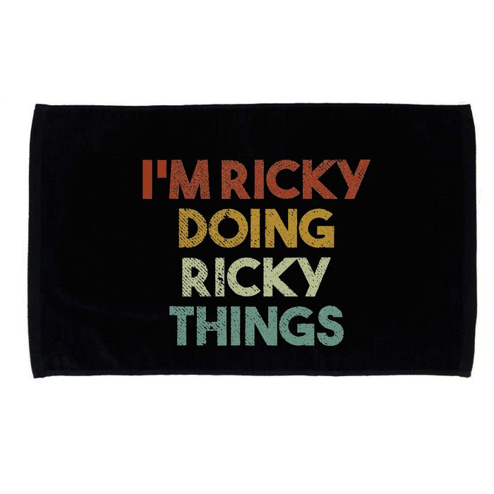 IM Ricky Doing Ricky Things Funny First Name Ricky Microfiber Hand Towel