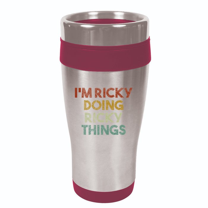 IM Ricky Doing Ricky Things Funny First Name Ricky 16oz Travel Tumbler