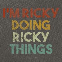 IM Ricky Doing Ricky Things Funny First Name Ricky Cotton Canvas Backpack