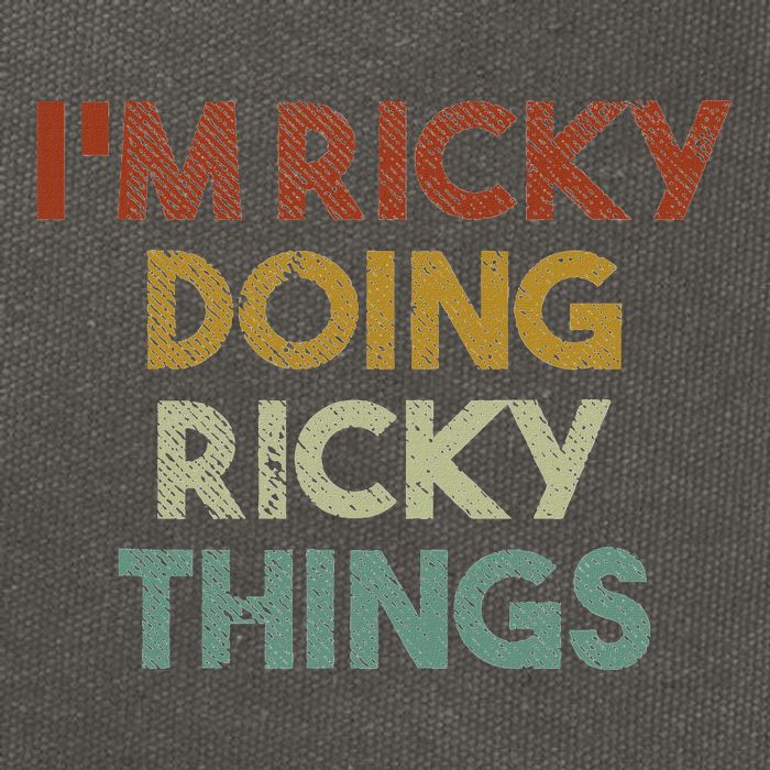 IM Ricky Doing Ricky Things Funny First Name Ricky Cotton Canvas Backpack