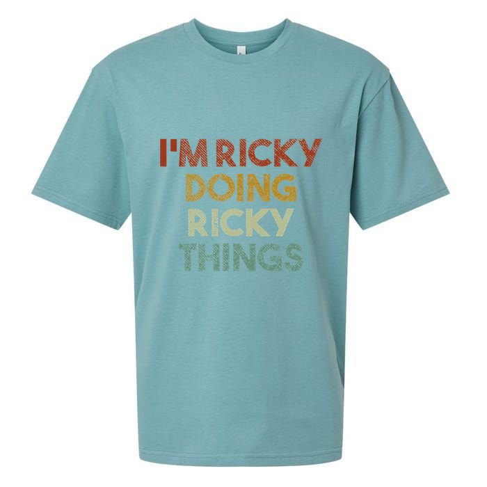 IM Ricky Doing Ricky Things Funny First Name Ricky Sueded Cloud Jersey T-Shirt