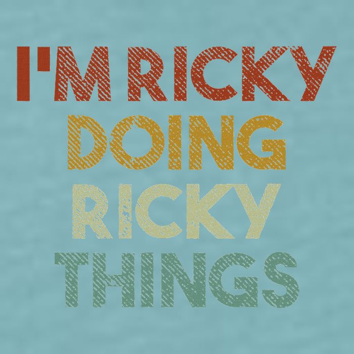 IM Ricky Doing Ricky Things Funny First Name Ricky Sueded Cloud Jersey T-Shirt