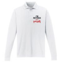 Im Retired Do It Yourself Performance Long Sleeve Polo