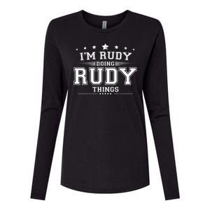 Im Rudy Doing Rudy Things Womens Cotton Relaxed Long Sleeve T-Shirt