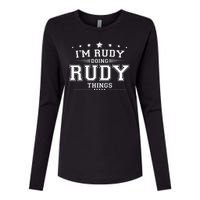 Im Rudy Doing Rudy Things Womens Cotton Relaxed Long Sleeve T-Shirt