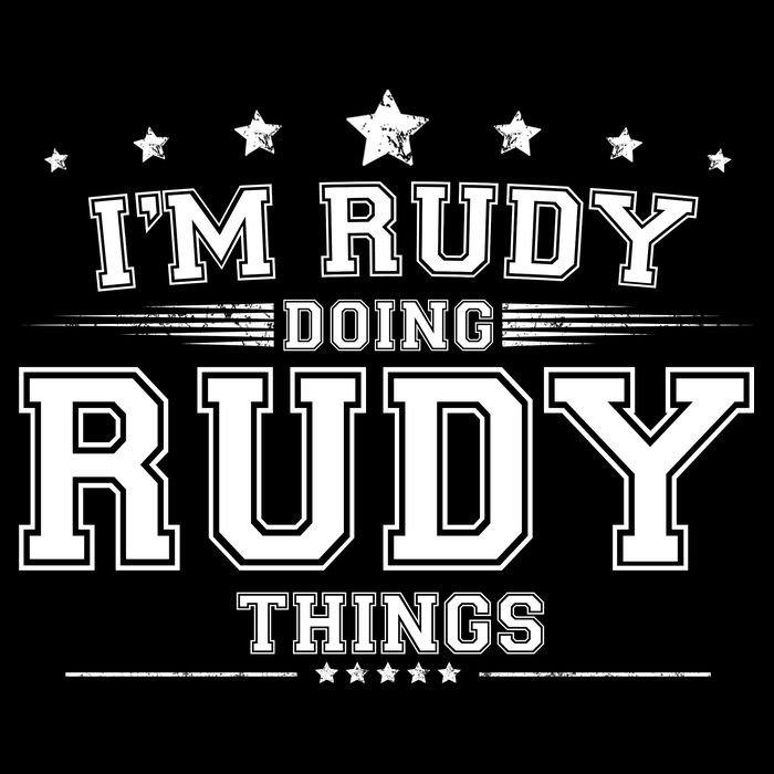 Im Rudy Doing Rudy Things Drawstring Bag